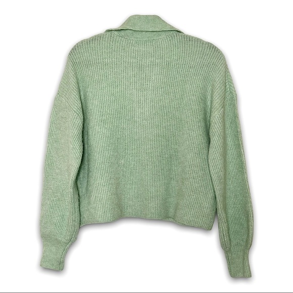 NWT SINCERELY JULES 90s Y2K Wool Blend Rib Knit Preppy Oversized Crop Sweater S - Picture 2 of 4